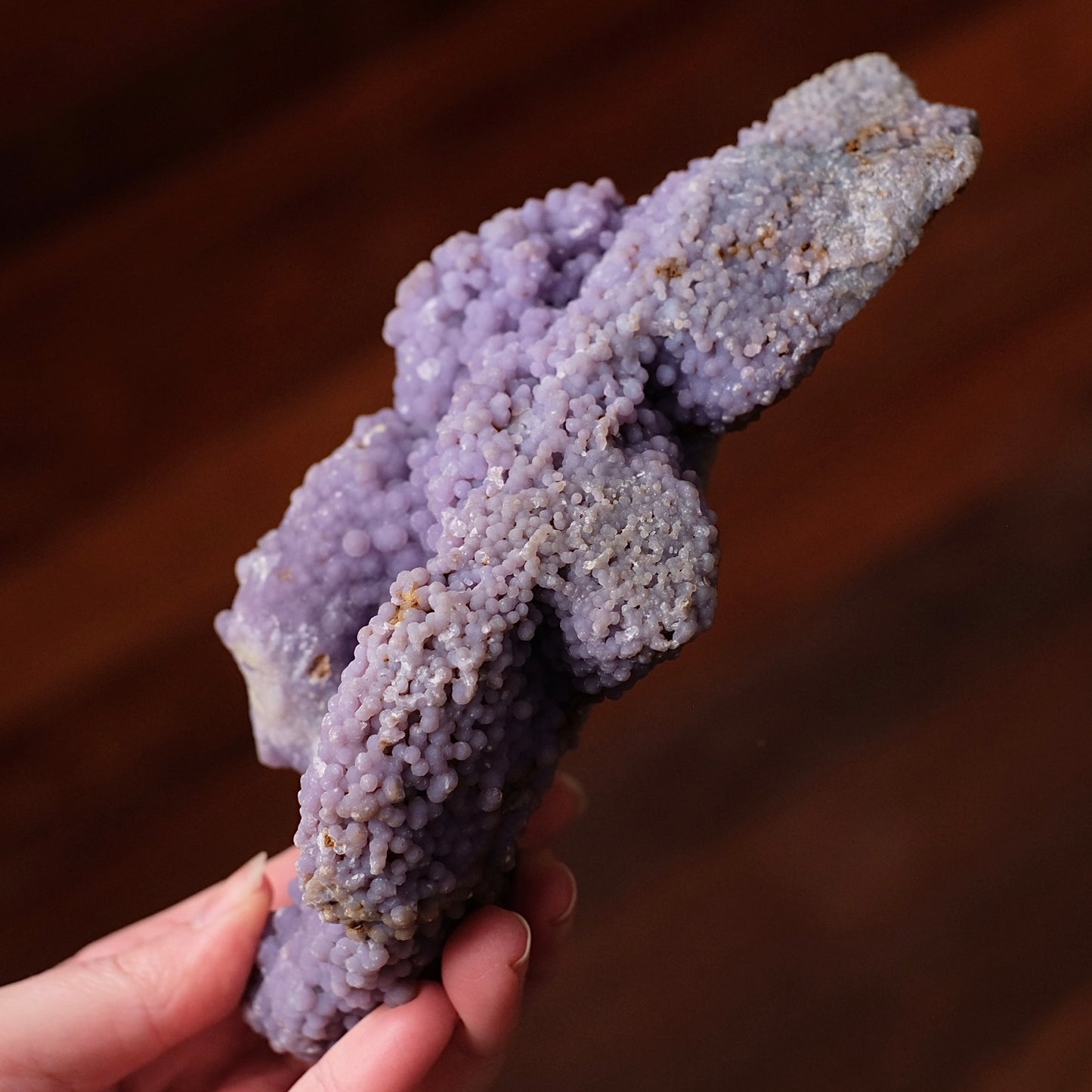 Druzy Grape Agate Crystal | Purple Botryoidal Chalcedony Crystal Specimen