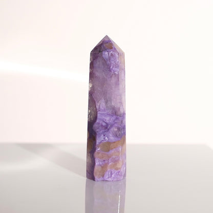 High Grade Charoite Point | Purple Charoite Crystal Tower