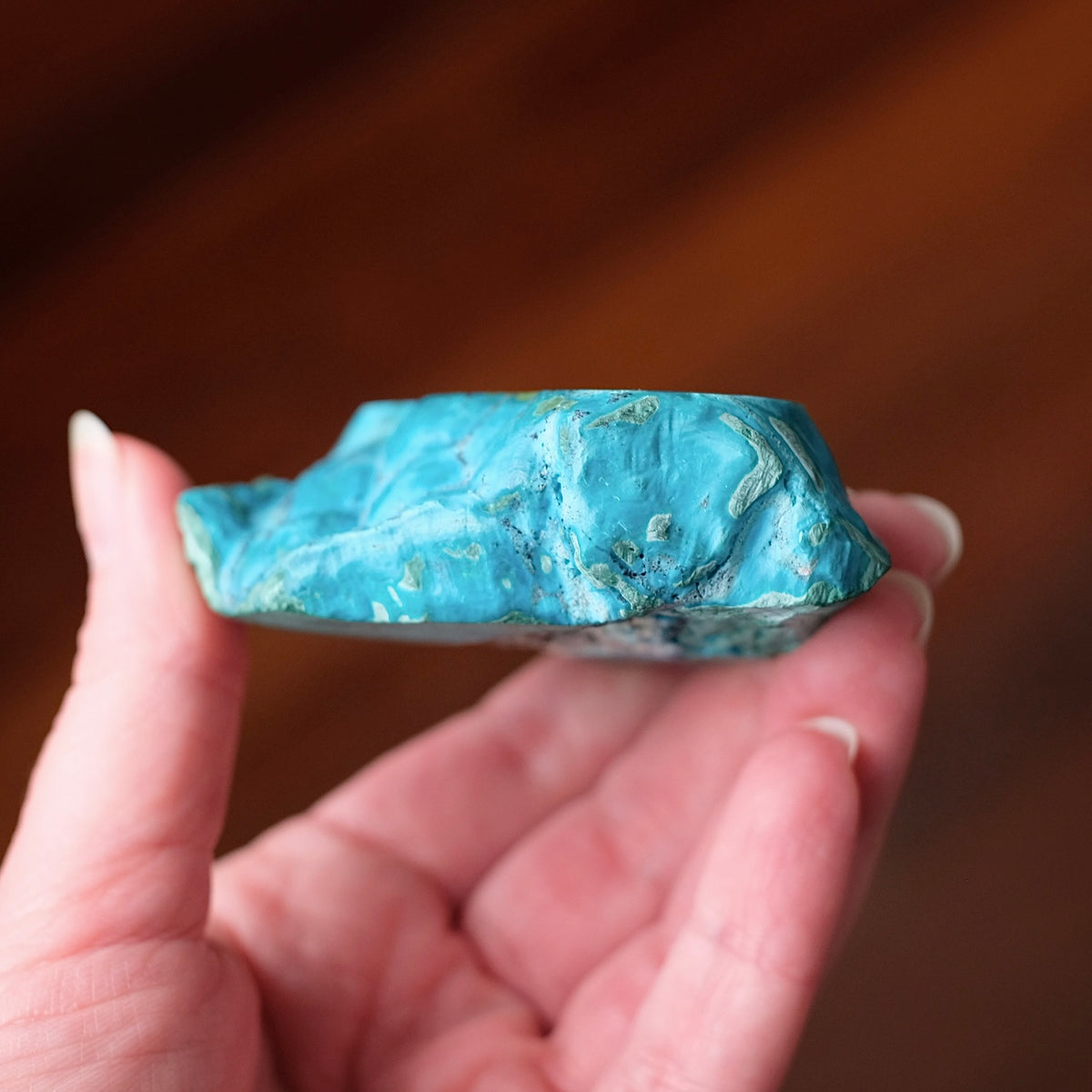 Malachite Chrysocolla Slice | Polished Malachite Crystal Slab