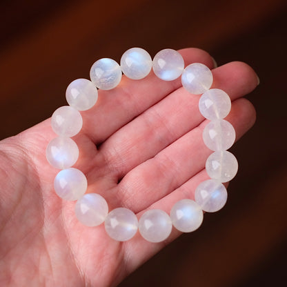 Blue Moonstone Bracelet | Moonstone Crystal Stretch Bracelet