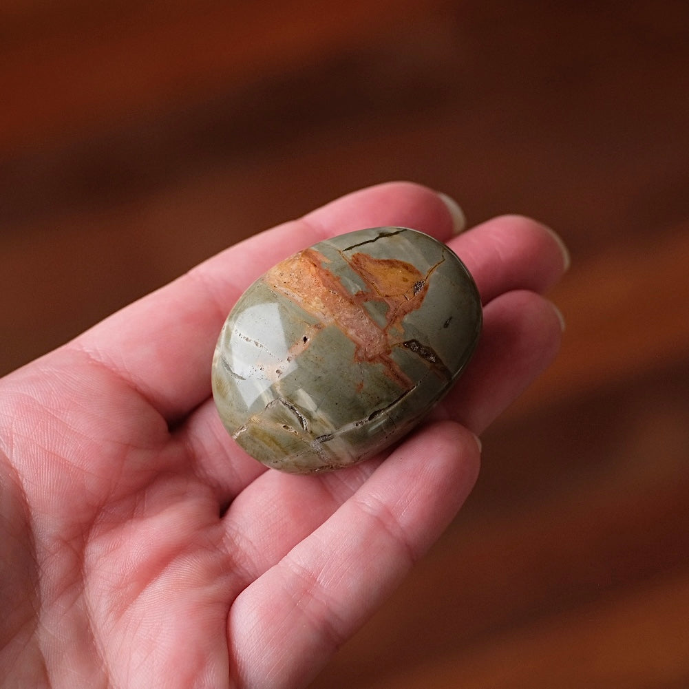 Ibis Jasper Palm | Brecciated Jasper Crystal Palmstone