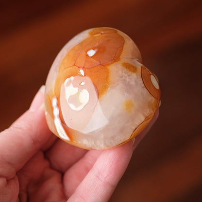 Orca Carnelian Heart | Yellow Carnelian Crystal Heart