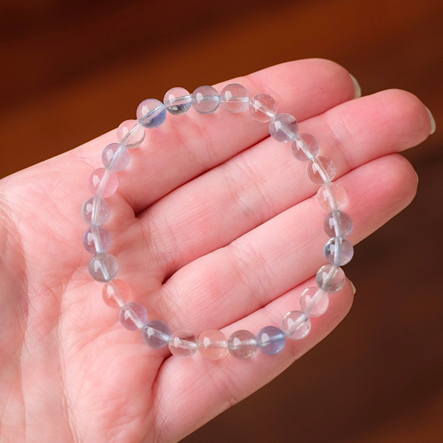 Morganite & Aquamarine Bracelet | Crystal Stretch Bracelet