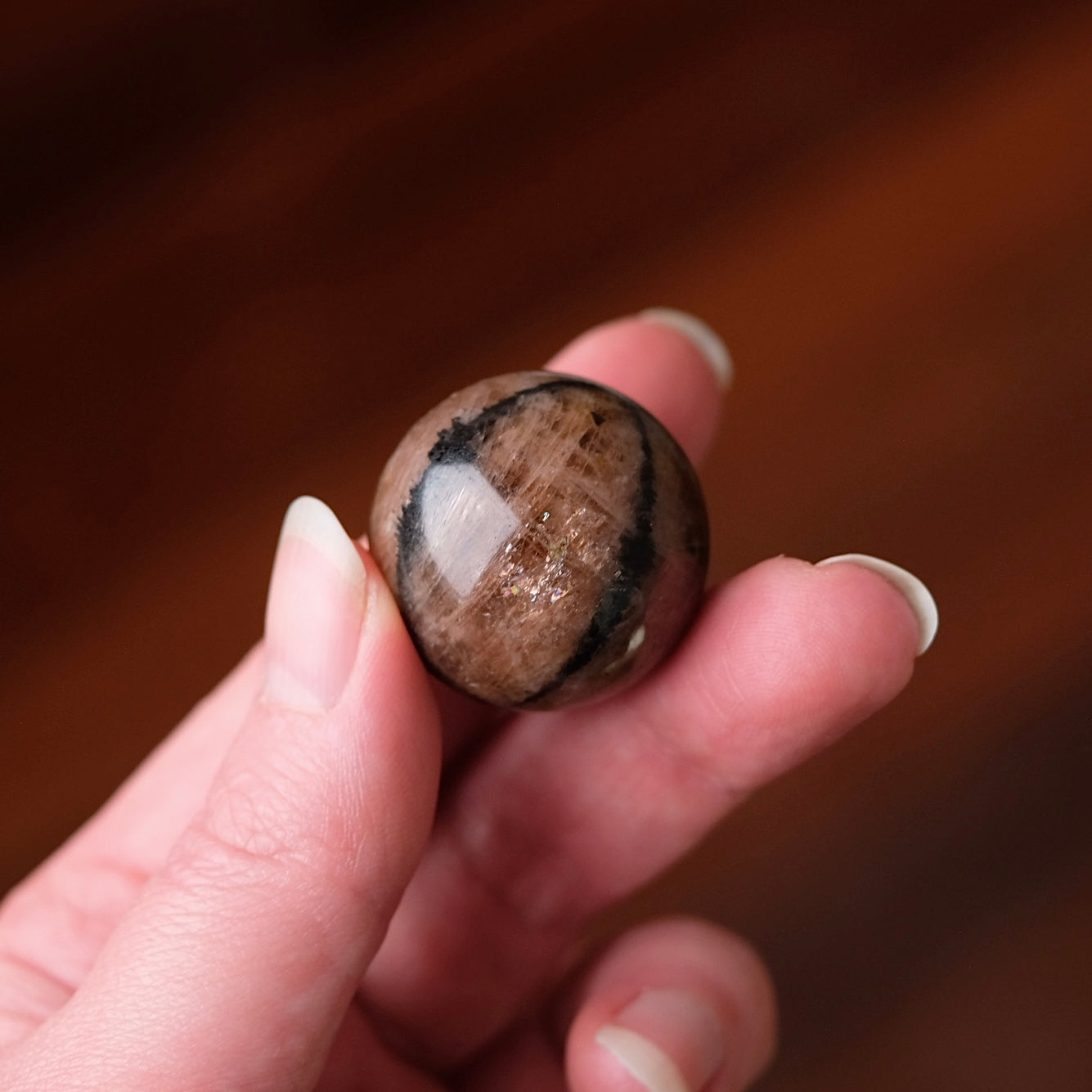 Chiastolite Sphere | Andalusite Crystal Sphere