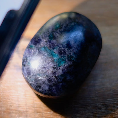 Iolite & Spinel Palm | Cordierite Crystal Palmstone