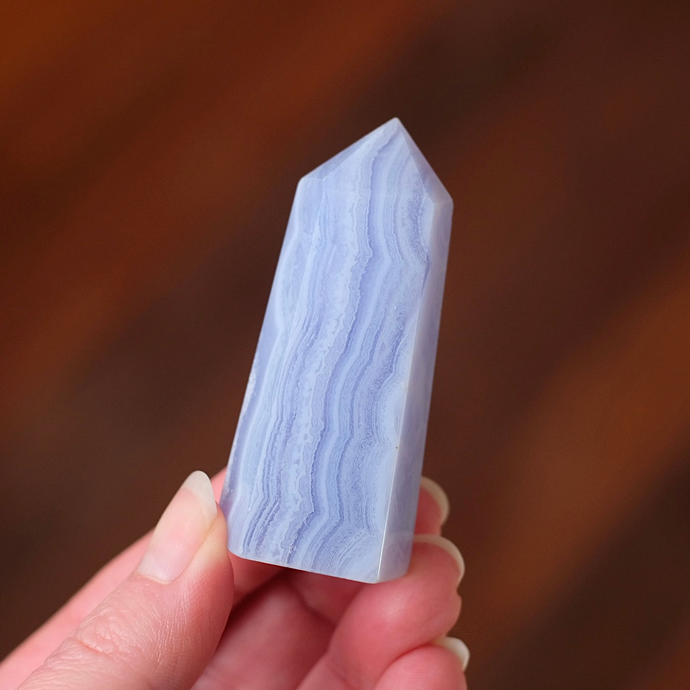 Blue Lace Agate Point | Blue Lace Agate Crystal Tower