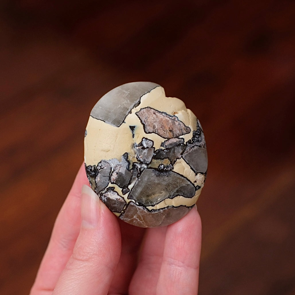 Mosaic Quartz Palm | Mosaic Chalcedony Crystal Palmstone