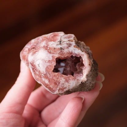Raspberry Pink Amethyst Geode | Polished Pink Amethyst Crystal Specimen 7