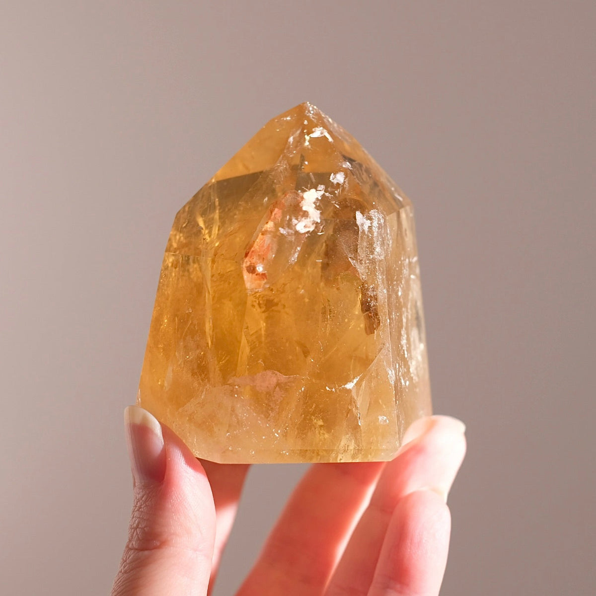 Natural Brazilian Citrine Tower | Honey Citrine Crystal Point