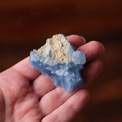 Blue Calcite Specimen | Raw Calcite Crystal Cluster