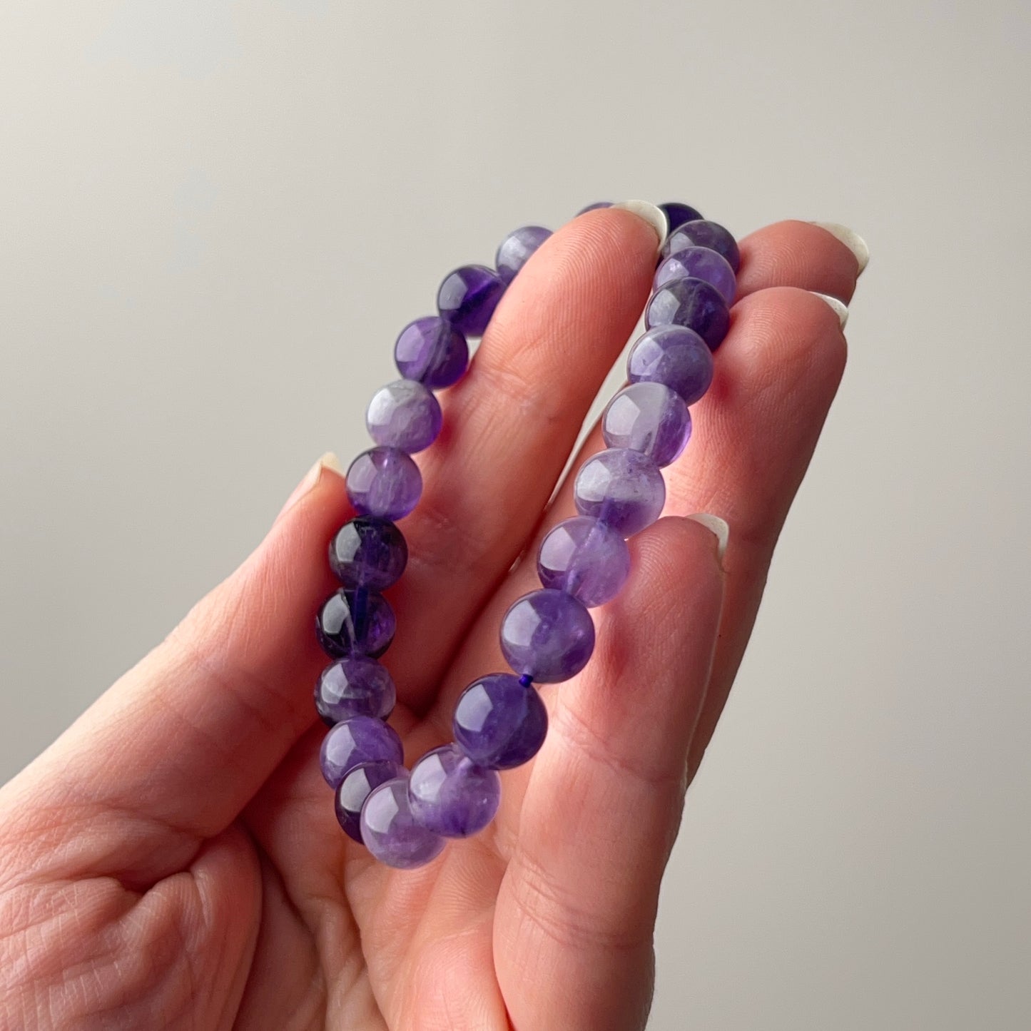 Dream Amethyst Bracelet | Chevron Amethyst Crystal Stretch Bracelet