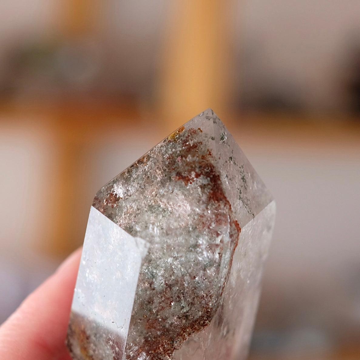 Garden Quartz Point | Lodolite Quartz | Dream Quartz Crystal Tower