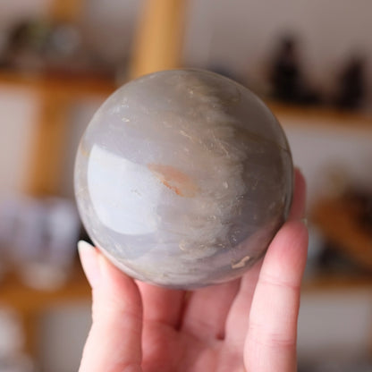 Blue Rose Quartz Sphere | Rose Quartz Crystal Sphere