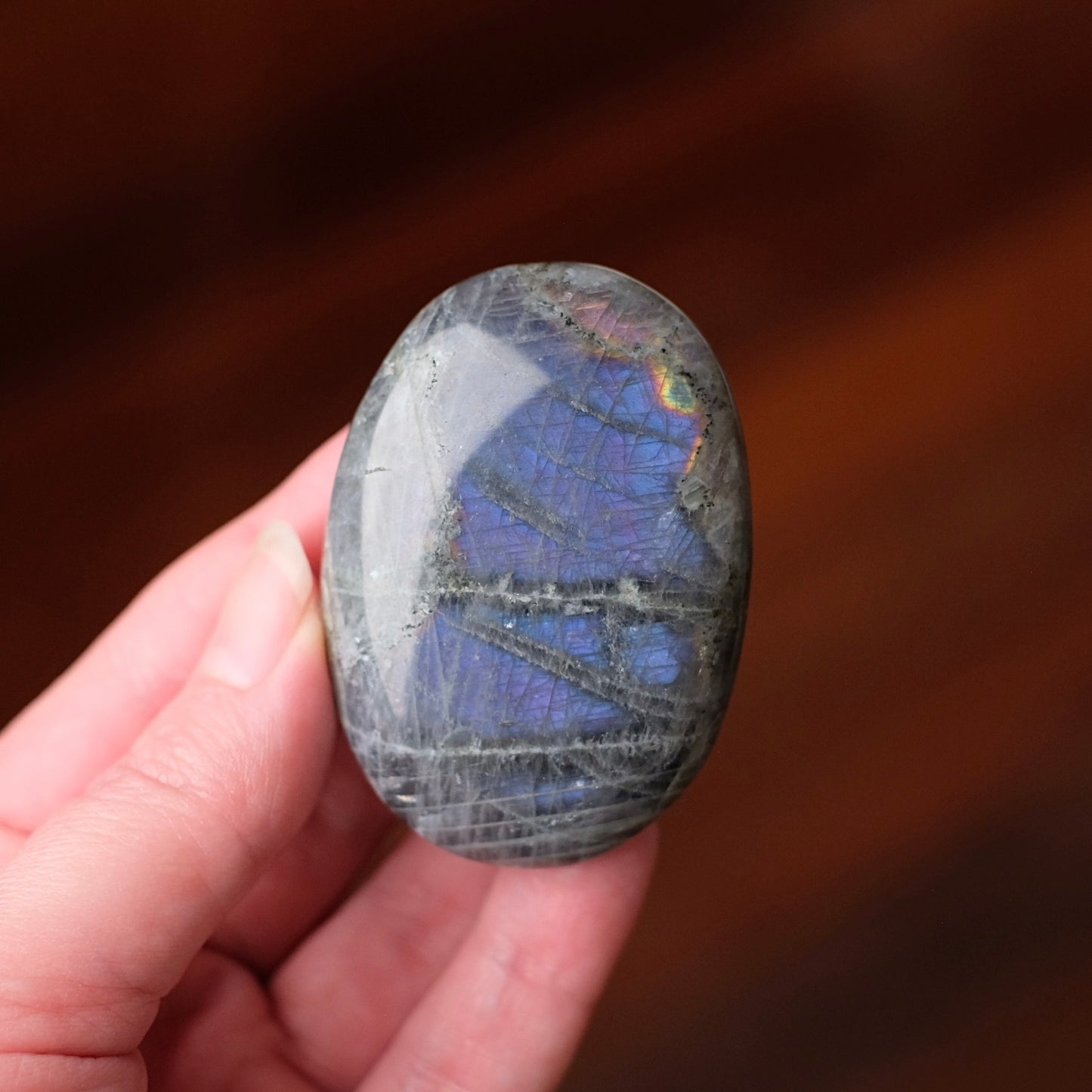 Purple Labradorite Palm | Labradorite Crystal Palm