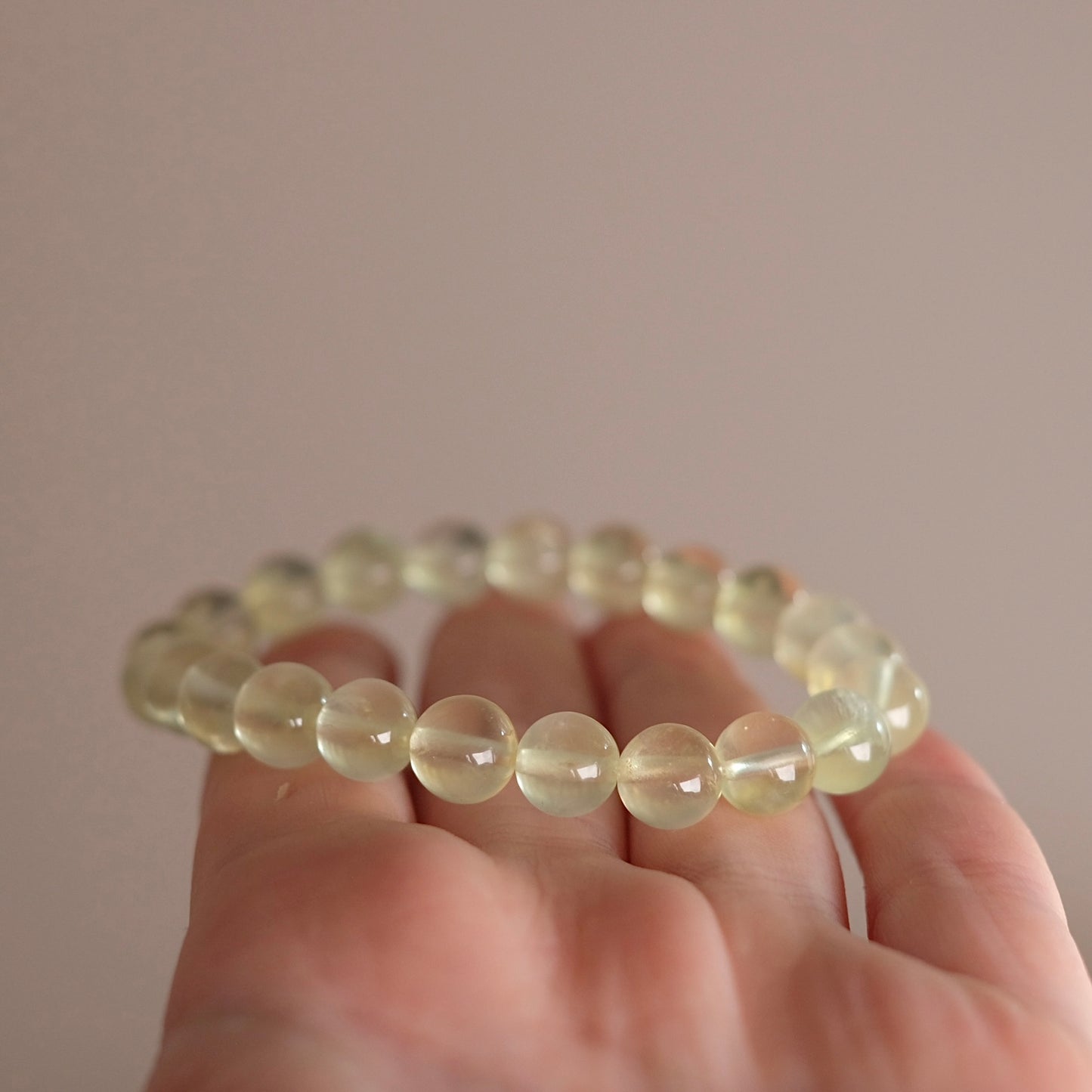 Yellow Prehnite Bracelet | Crystal Stretch Bracelet