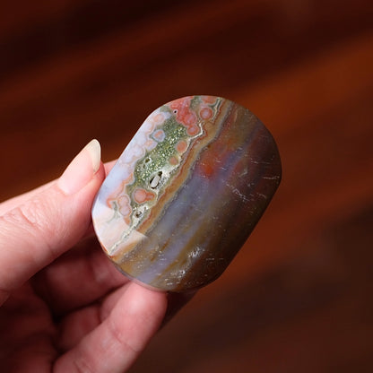 Ocean Jasper Palm | Sea Jasper Crystal Palmstone