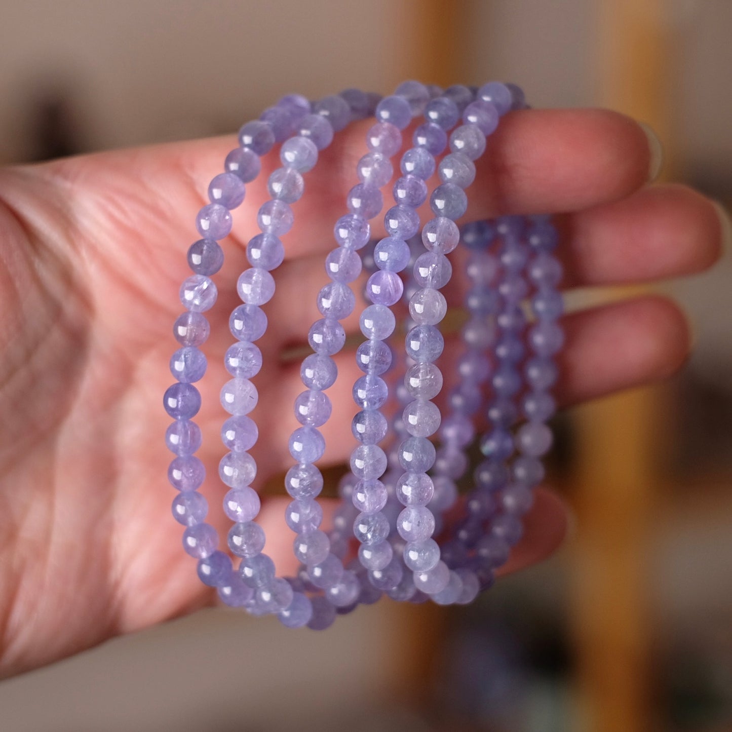 Tanzanite Bracelet | Genuine Tanzanite Crystal Stretch Bracelet