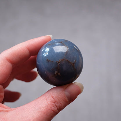 Angelite Sphere | Blue Anhydrite Crystal Sphere