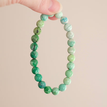 Variscite Bracelet | Green Variscite Crystal Stretch Bracelet