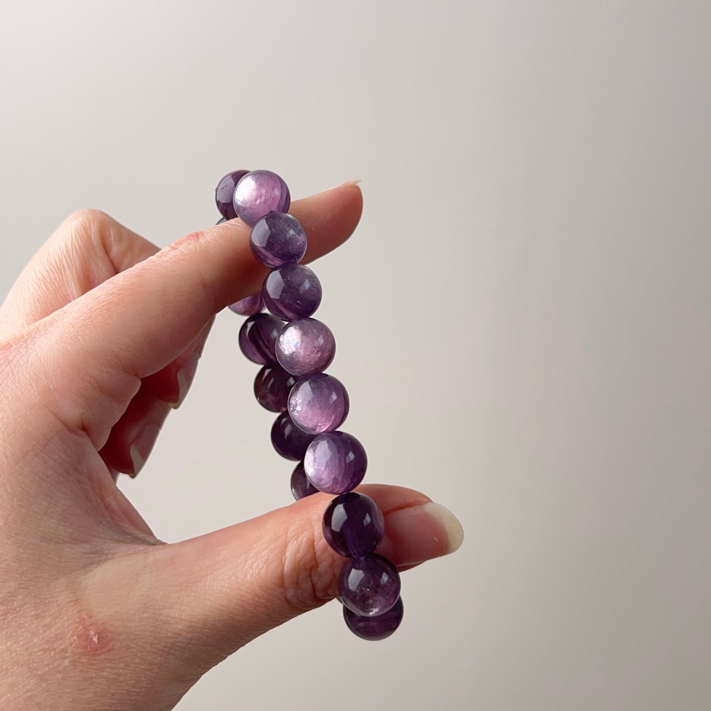 Gem Lepidolite Bracelet | High Quality Gem Lepidolite Stretch Bracelet