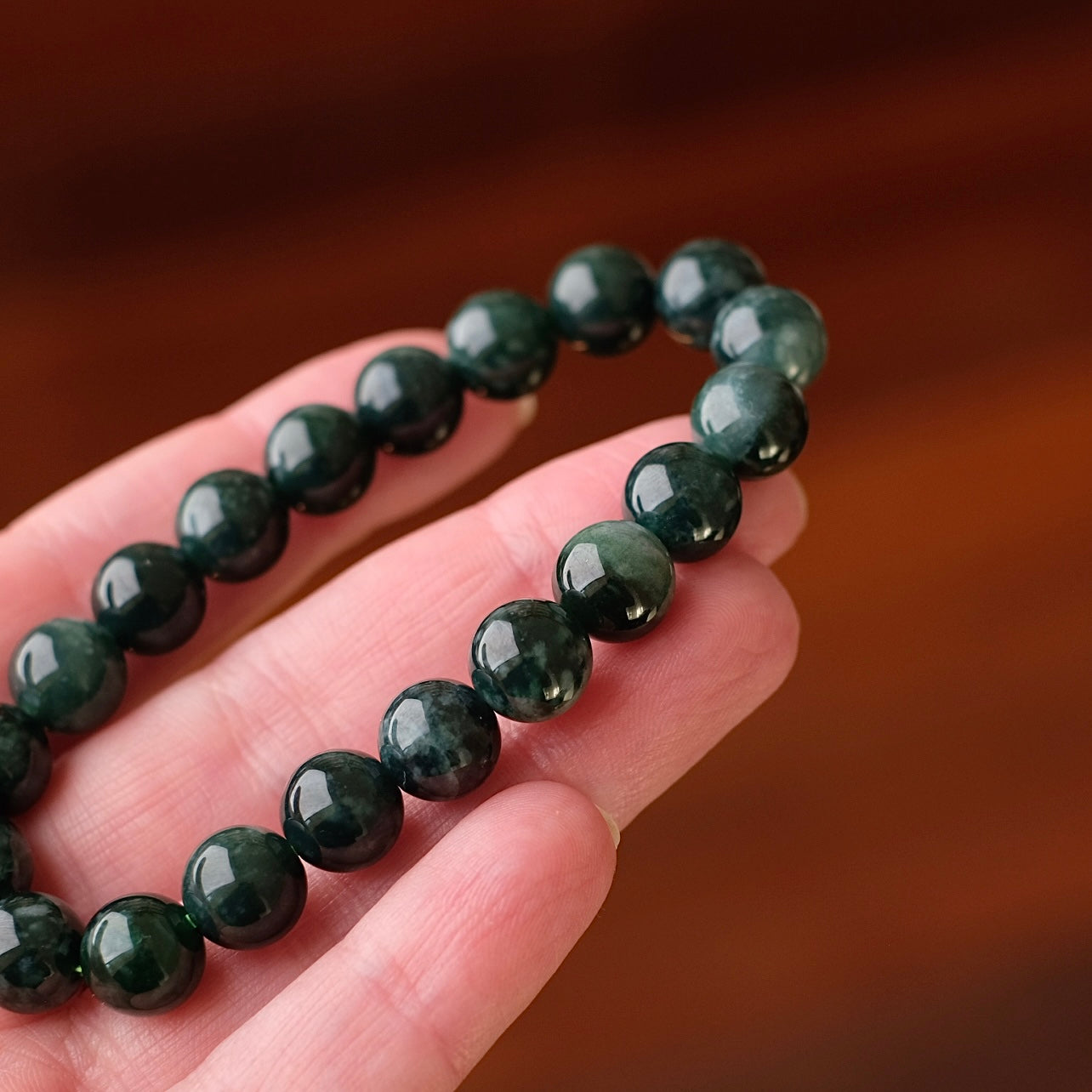 Guatemalan Blue Jadeite Bracelet | Jade Crystal Stretch Bracelet