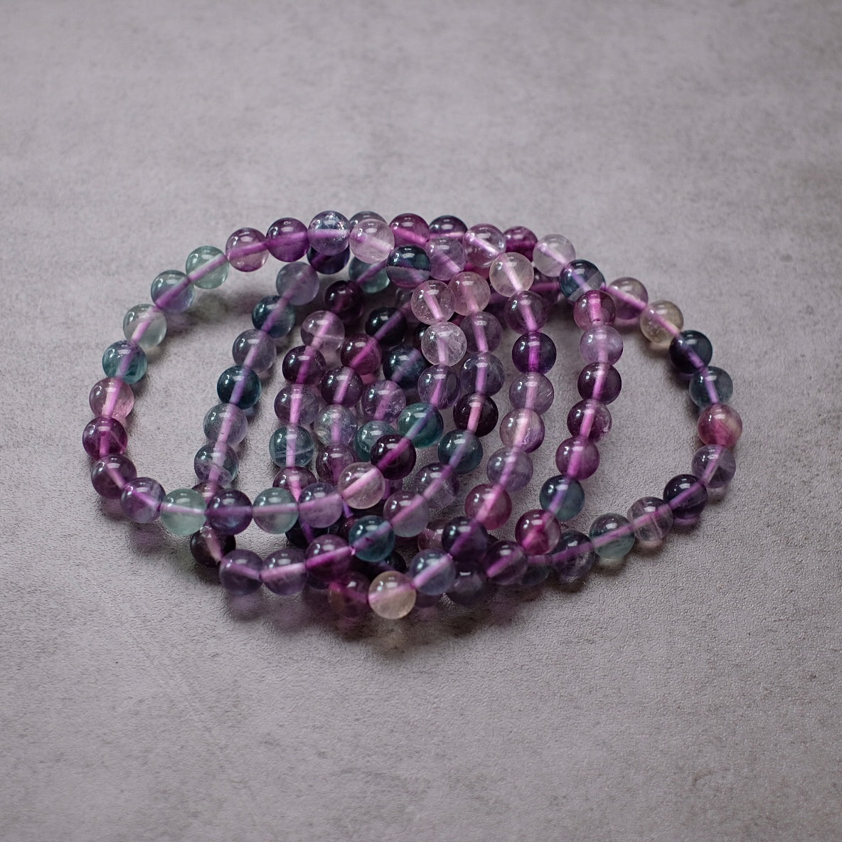 Rainbow Fluorite Bracelet | Crystal Stretch Bracelet
