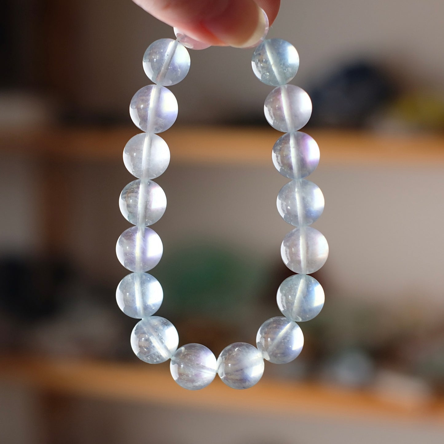 Icy Aquamarine Bracelet | Crystal Stretch Bracelet