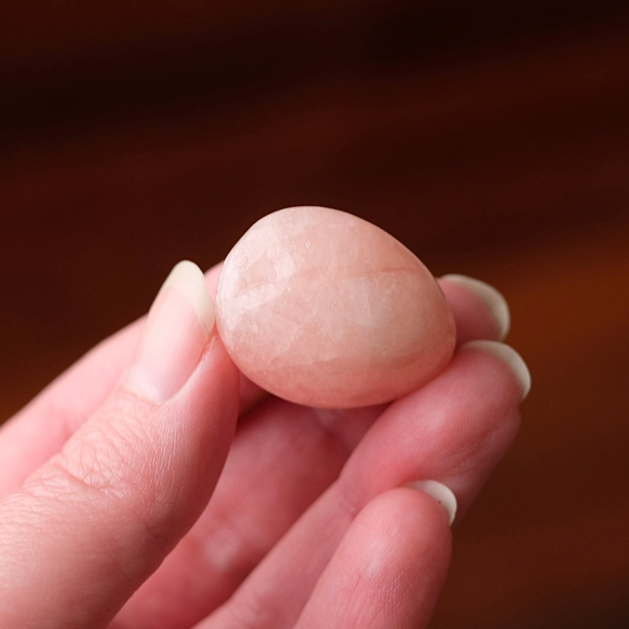 Peach Morganite Pocket Stone | Tumbled Crystal