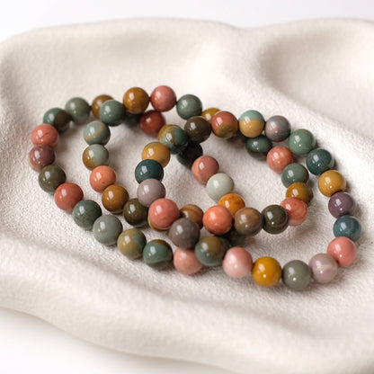 Alashan Agate Bracelet | Crystal Stretch Bracelet