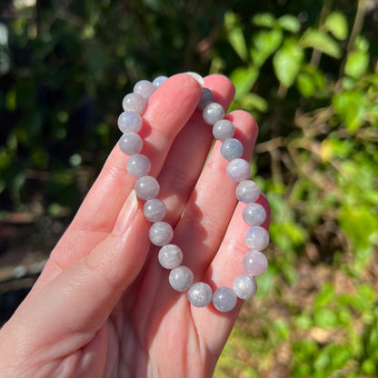 Blue Grey Sapphire Bracelet | Natural Sapphire Crystal Bracelet