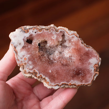 Raspberry Pink Amethyst Geode | Polished Pink Amethyst Crystal Specimen 10