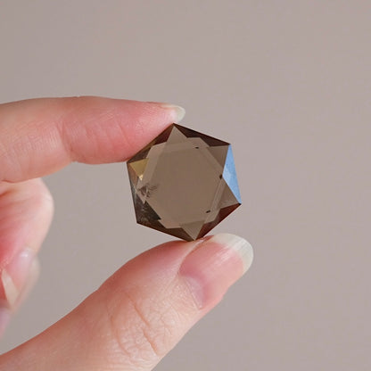 Smokey Quartz Hexagon | Crystal Jewel | Star of David