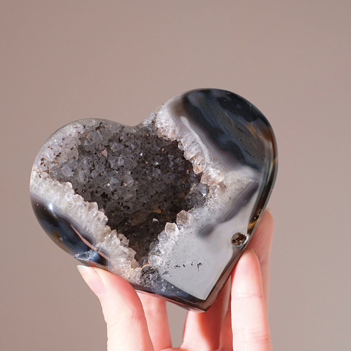 Druzy Agate Heart | Druzy Geode Crystal Heart | Agate Geode