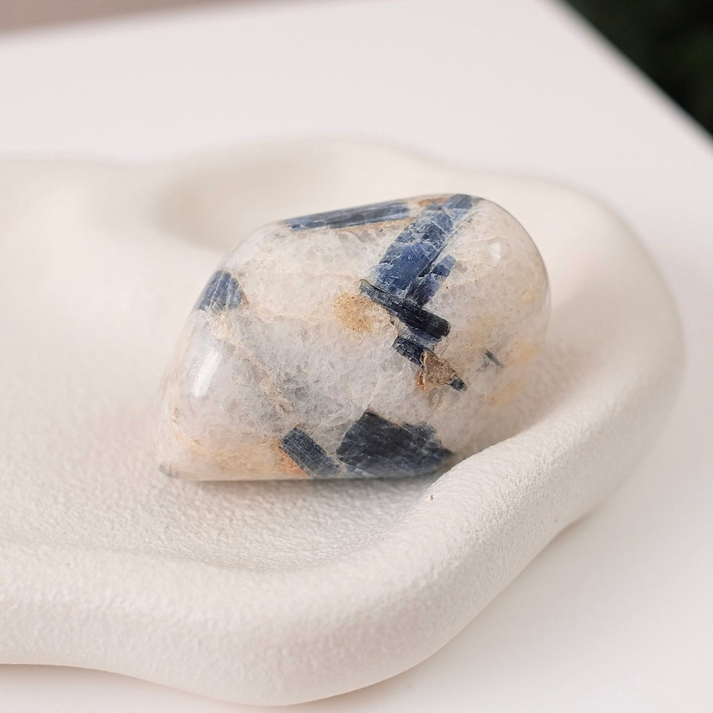 Kyanite in Quartz Freeform | Polished Blue Kyanite