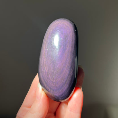 Rainbow Obsidian Palm | Velvet Obsidian Crystal Palmstone