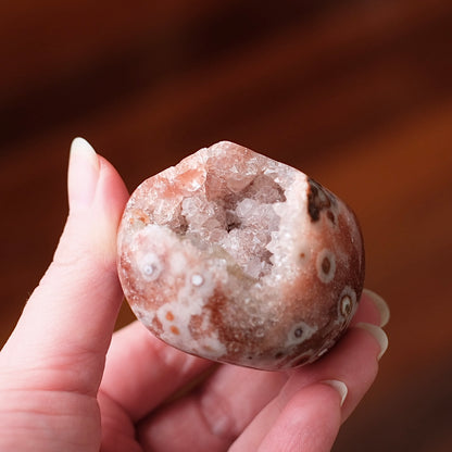 Raspberry Pink Amethyst Geode | Polished Pink Amethyst Crystal Specimen 6