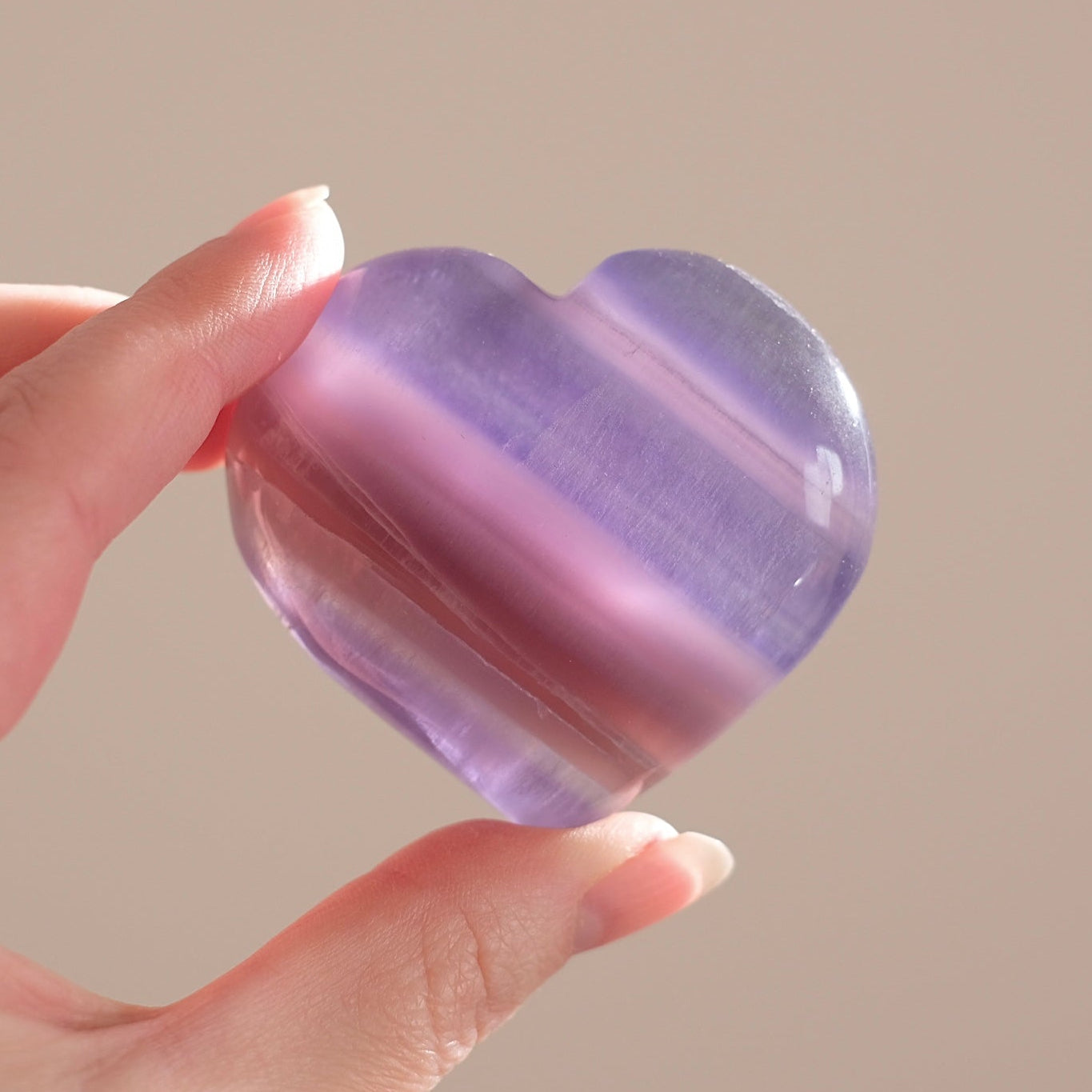 Yttrium Fluorite Heart | Tanzanite Crystal Heart