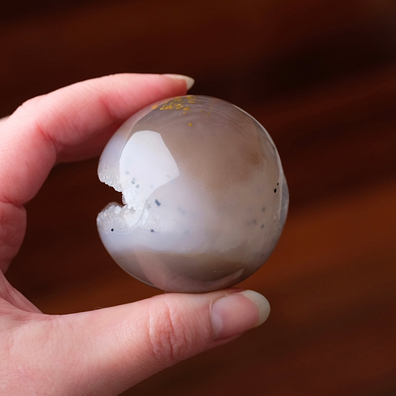 Druzy Agate Geode Sphere | Agate Crystal Sphere