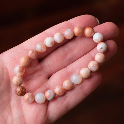 Cotton Candy Agate Bracelet | Crystal Stretch Bracelet