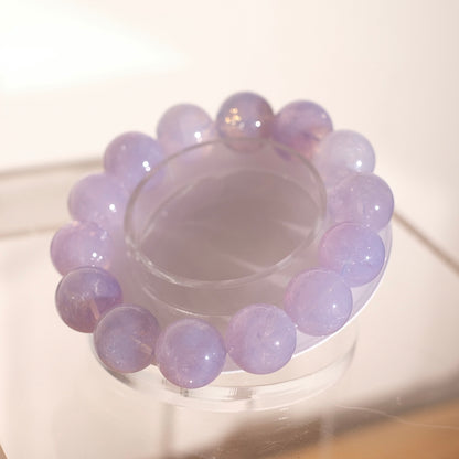 Jumbo Lavender Moon Quartz Bracelet | Crystal Stretch Bracelet