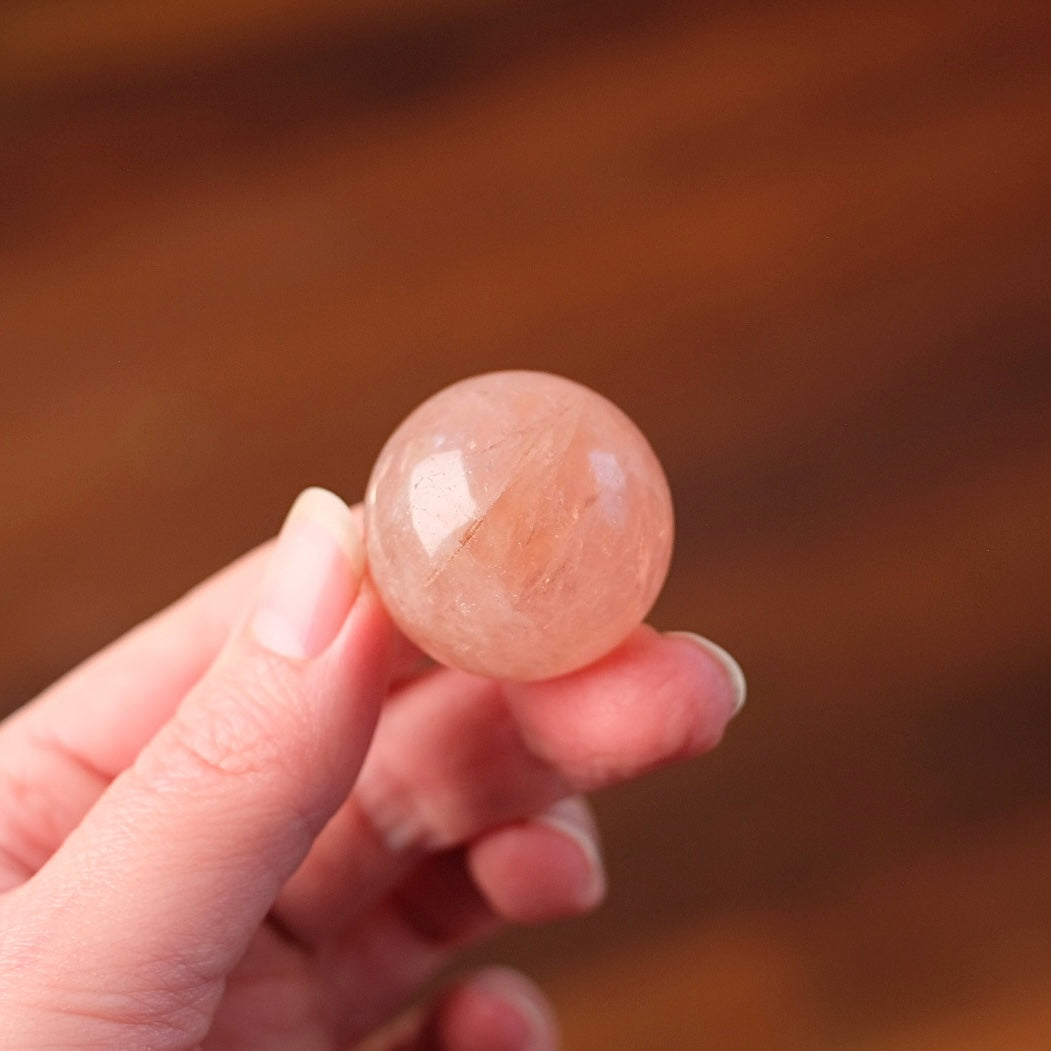 Peach Morganite Sphere | Pink Beryl | Small Crystal Sphere
