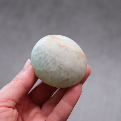 Caribbean Calcite Palm | Blue Calcite Crystal Palmstone