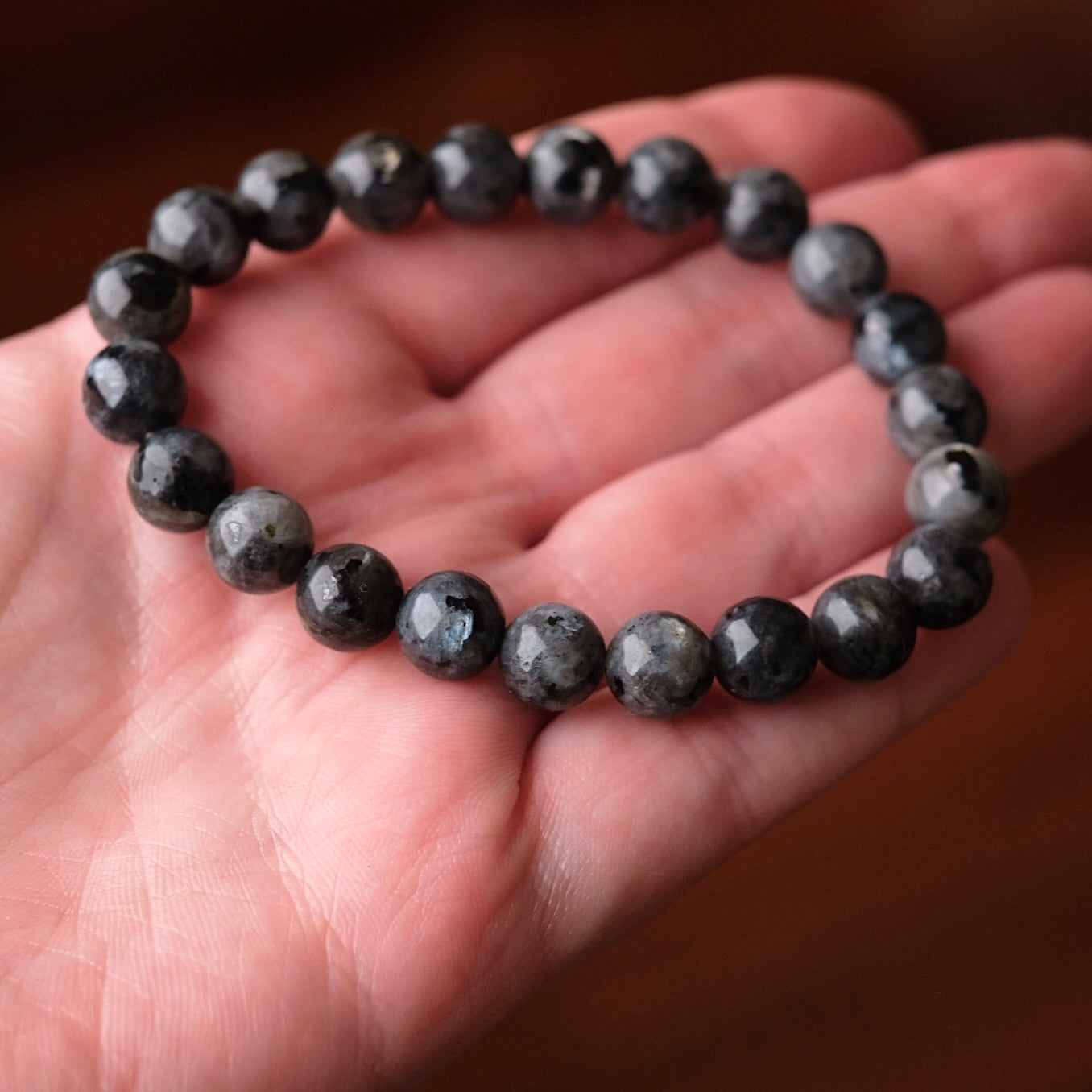 Larvikite Bracelet | Crystal Stretch Bracelet