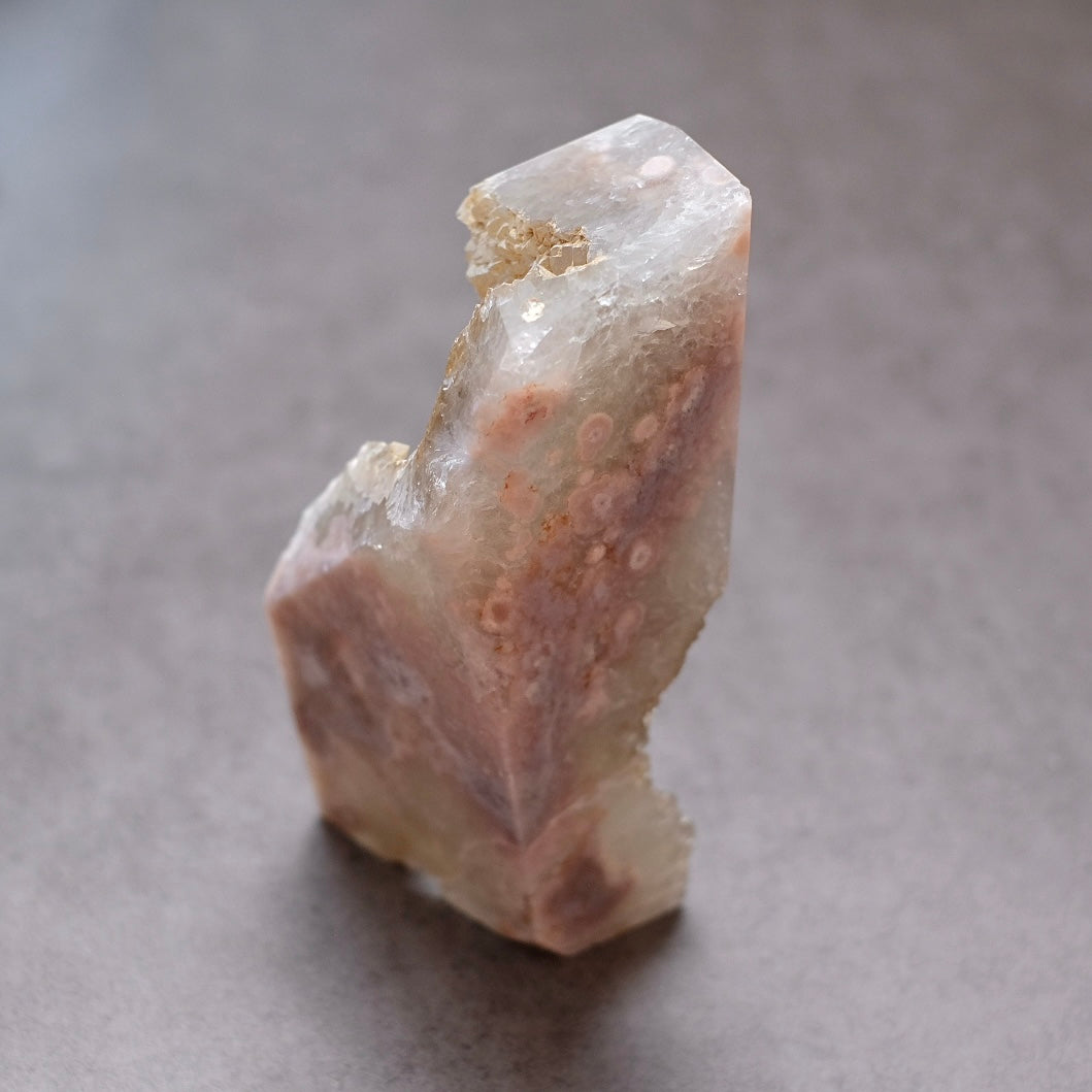 Green Quartz + Pink Amethyst Freeform | Prasiolite Flower Agate Crystal Display