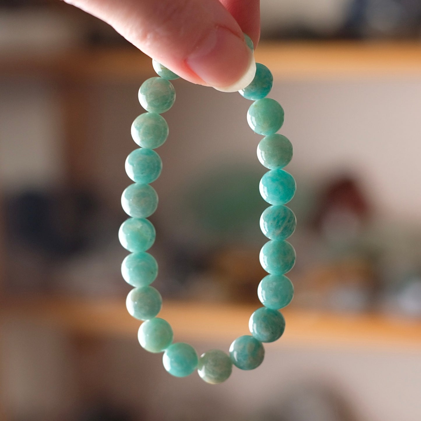 Amazonite Bracelet | Amazonite Crystal Stretch Bracelet