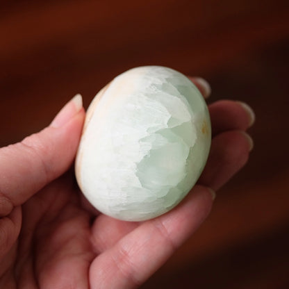 Caribbean Calcite Palm | Blue Calcite Crystal Palmstone