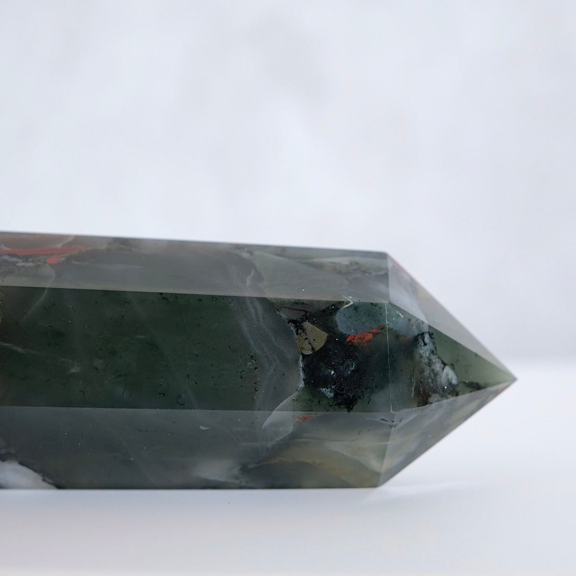 African Bloodstone Tower | Seftonite Bloodstone Crystal Point