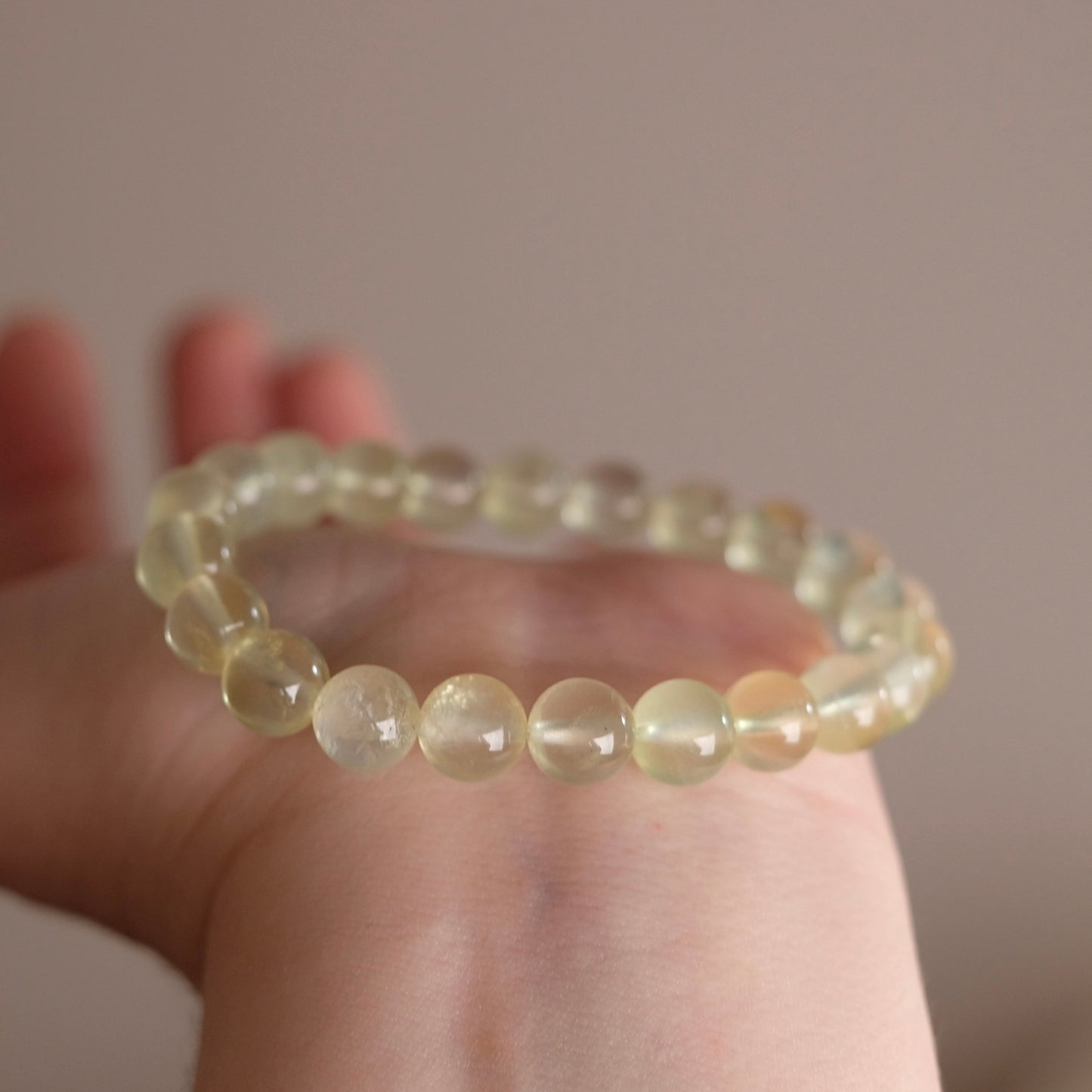 Yellow Prehnite Bracelet | Crystal Stretch Bracelet