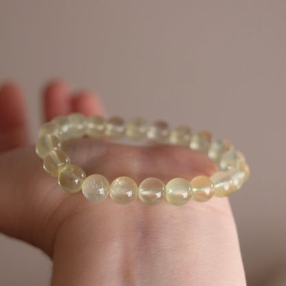 Yellow Prehnite Bracelet | Crystal Stretch Bracelet