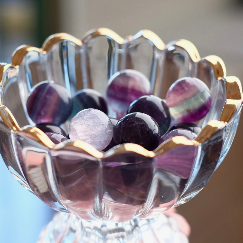 Mini Fluorite Spheres | Rainbow Fluorite Crystal Sphere